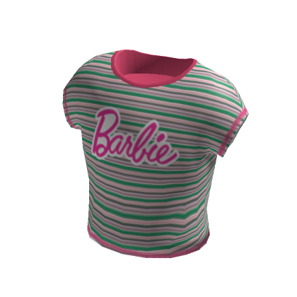 Barbie Striped T-Shirt's Code & Price - RblxTrade