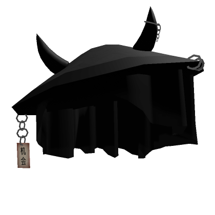 Samurai Hat With Black Horn | Roblox Item - Rolimon's