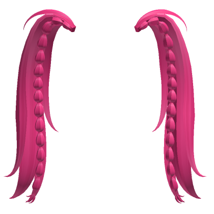High Pigtail Hair Extension (pink) - Roblox
