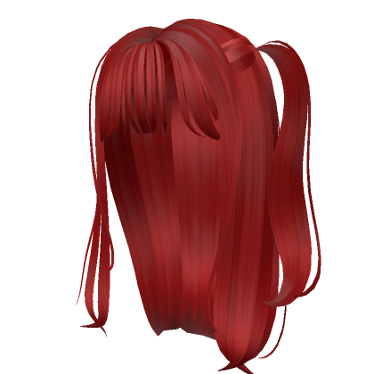 Roblox Item Cute red long hair with ponytail