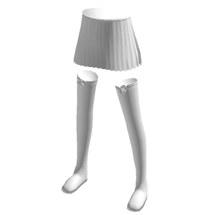 White pleated hotsell skirt roblox