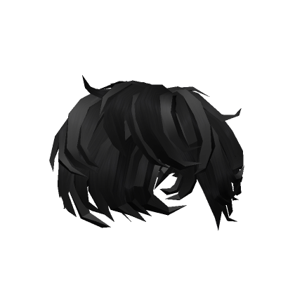 Black Messy Hair - Roblox