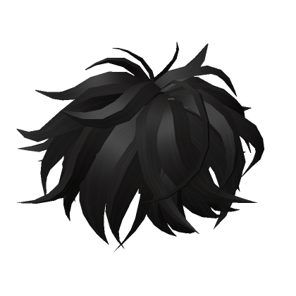 Roblox Item Black Sharp Messy Anime Hair