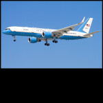 Cruising with Air Force One 757