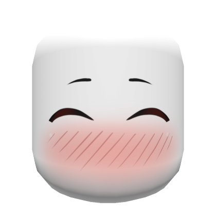 happy blushing face - Roblox