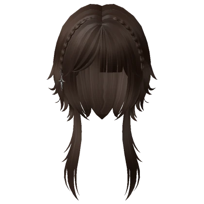 ouiji jellyfish hair w/ star clip in brown | Roblox Item - Rolimon's