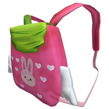 Roblox Item ♡ cute kawaii pink strawberry backpack 3.0