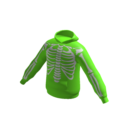 Green skeleton hoodie on sale
