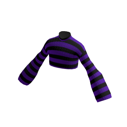 Cropped Striped Purple Sweater | Roblox Item - Rolimon's