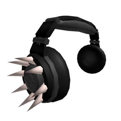 Roblox Item Black Spikey Headphones