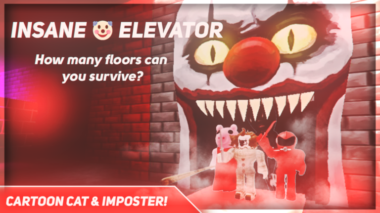 Insane Elevator! *CARTOON CAT & AMONG US IMPOSTER* - Roblox