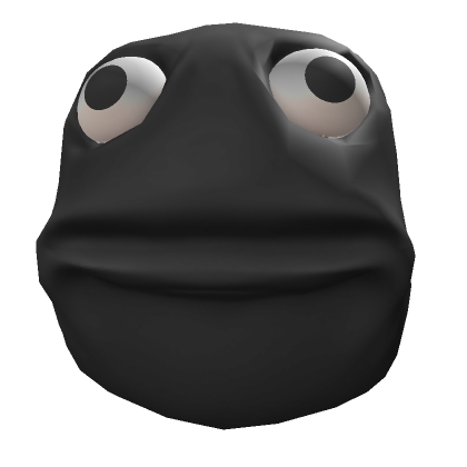 Straight Face Head - Black | Roblox Item - Rolimon's