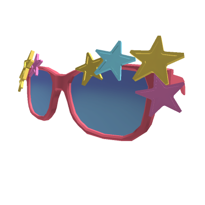 Pink star glasses clearance