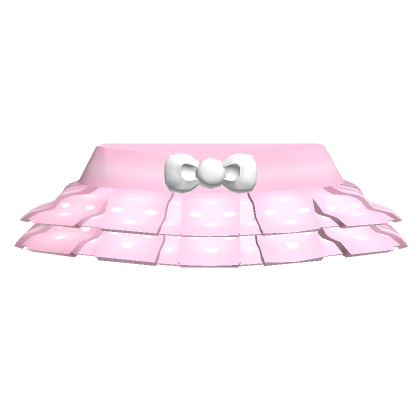 kawaii mini polka dot ruffle skirt pink Roblox Item Rolimon s