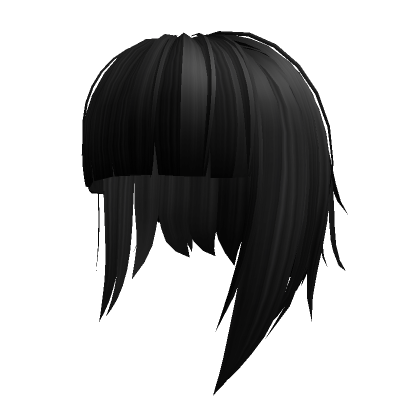 Emo Black Half Hair Over Eyes - Roblox