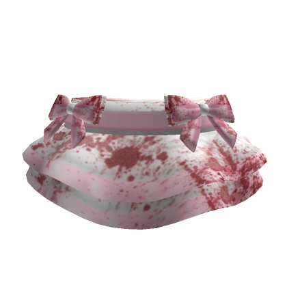 Roblox Item Maid Skirt w Fake Blood / White Pink