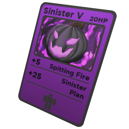 Roblox Item Sinister V Trading Card