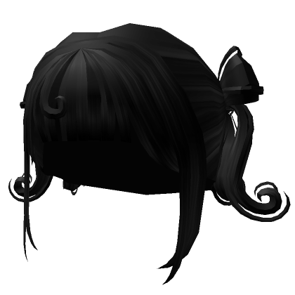 Preppy Bow Pigtails Cute (Black)'s Code & Price - RblxTrade