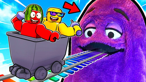 Cart Ride into Grimace! - Roblox