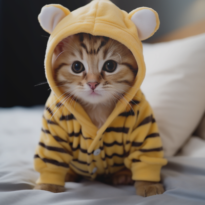 Cute cat wearing hoodie sale