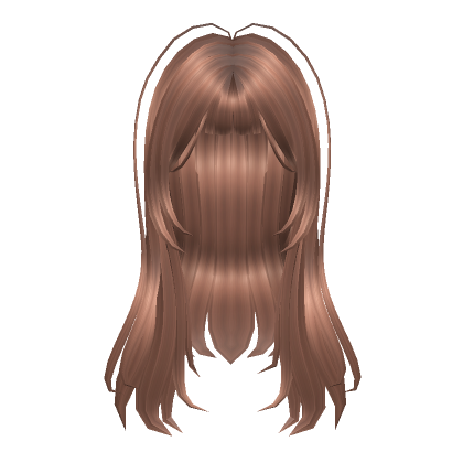 Roblox Item Long Styled Hair with Bangs in Brown