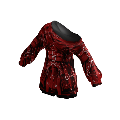 Emo Grunge Cropped Long Sleeve Top Red's Code & Price - RblxTrade