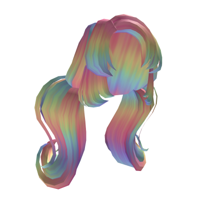 Dream Girl Low Pigtails Blonde To Rainbow - Roblox