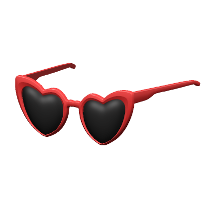 Roblox Item Red Heart Shaped Sunglasses