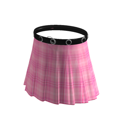 Pink plaid skirt roblox store