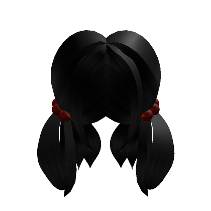 Black Windswept Middle Part Hair's Code & Price - RblxTrade