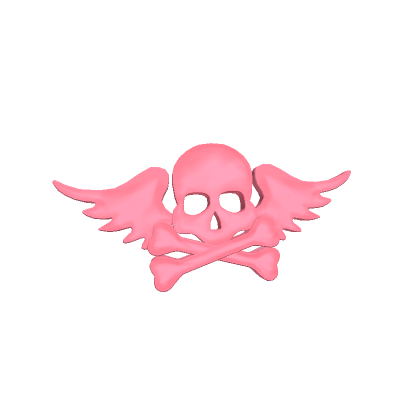 Y2k Angelic Skull Hairclip Pink | Roblox Item - Rolimon's