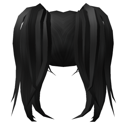 Roblox Item Black Loose ponytails