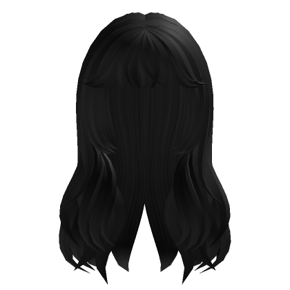 Roblox Item Anime Girl Long Hair with Bangs (Black)
