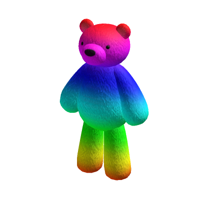 Giant rainbow sales teddy bear