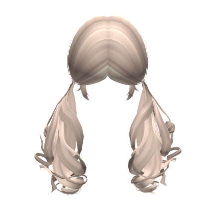 Platinum Blonde Sunrise Farmgirl Pigtails Back - Roblox