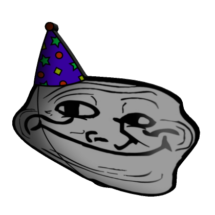 B-day troll-face mask | Roblox Item - Rolimon's