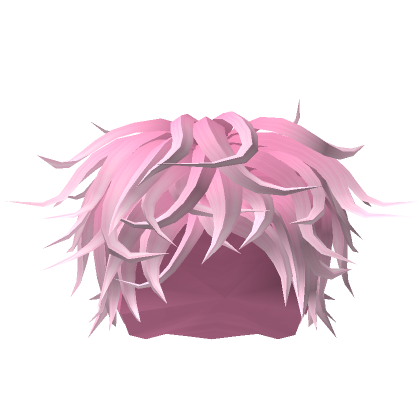 Roblox Item Pink Fluffy Messy Hair