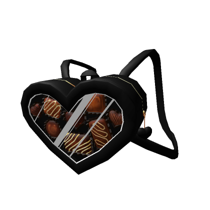 Roblox Item Black Chocolate Heart Backpack 1.0