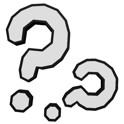 signos de interrogación de anime en la cara - blanco - Roblox