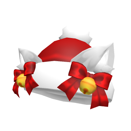 Roblox Item Christmas Santa White Pom hat