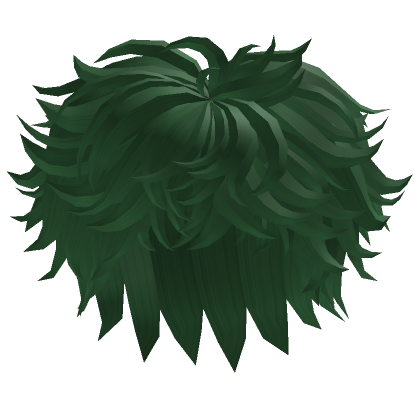 Green Fluffy Messy Hair | Roblox Item - Rolimon's