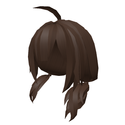 [3.0] Brown Undone Pigtails Hair - Roblox