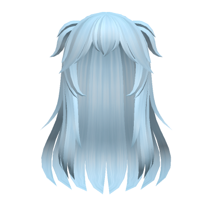 Messy Cute Blue Anime Hair - Roblox