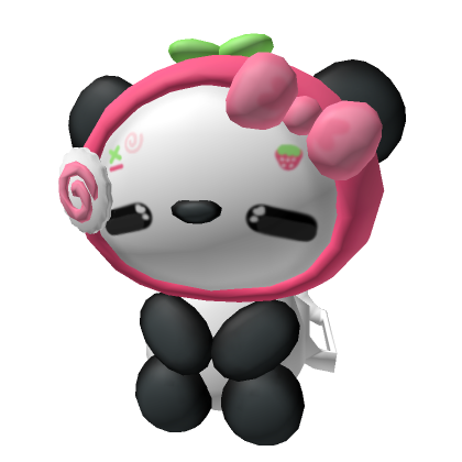 Panda Plush Backpack Strawberry 3.0 | Roblox Item - Rolimon's