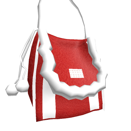 Roblox Item Red Fluffy Shoulder Bag