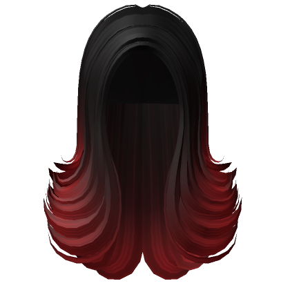 Roblox Item Long Luscious Popular Preppy Hair (Black Red)