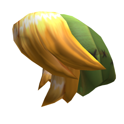 Elf Blonde Hair with Green Cap - Roblox