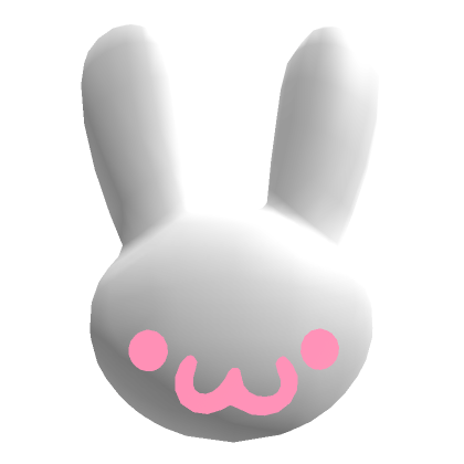 Pink Smug ASCII Bunny Head