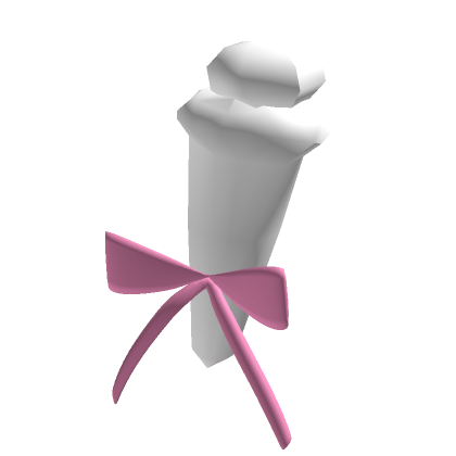 Roblox Item white Korblox leg with pink bow