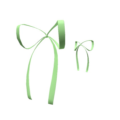 Roblox Item Cute Hair Sidebows (Light Green) 